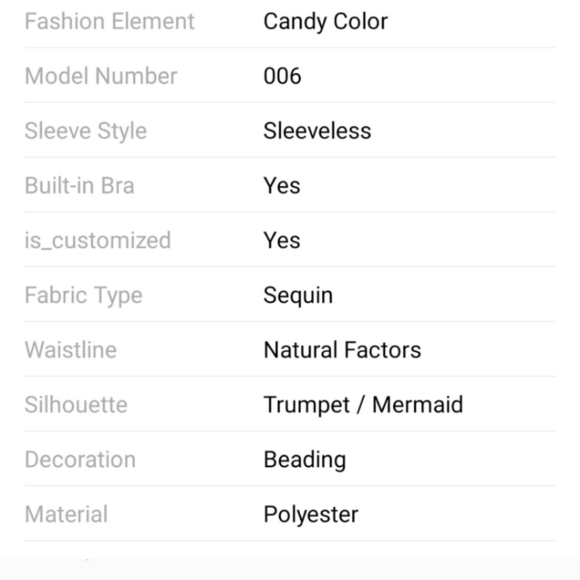 Red/ Violet,  V Neck , Sleeveless,  Backless,  Contrast Sequined Mermaid… - Picture 14 of 15